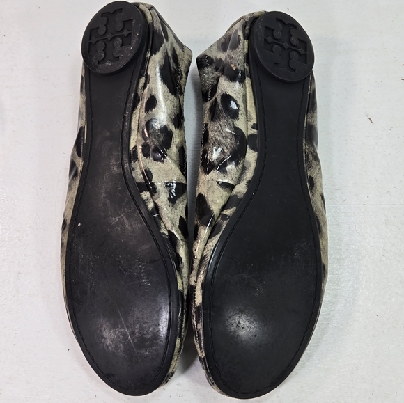 Tory Burch Animal Print Patent Leather Ballet Flats 7½ - Picture 10 of 13
